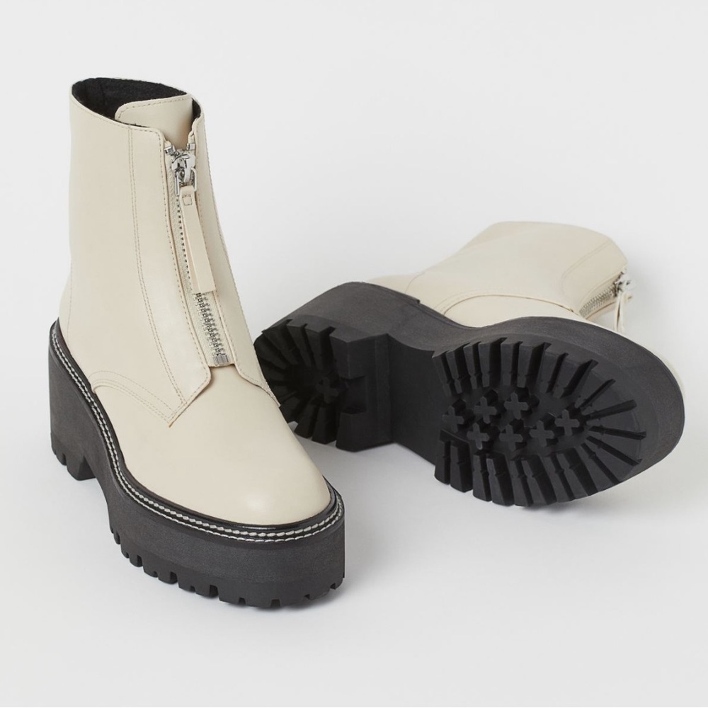 Faux Leather H&M boots sz 7 (EU38)